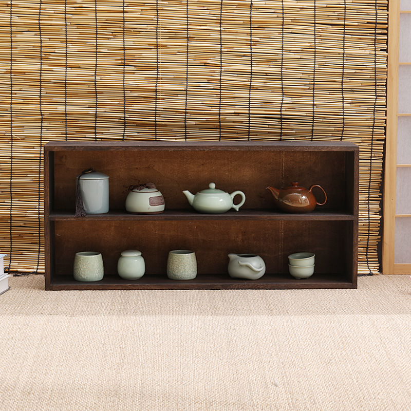 实木壁挂式挂墙博古架茶具置物架紫砂壶摆件多宝阁中式茶架茶杯架