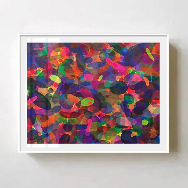 黄宇兴生命气泡波普艺术潮流装饰画彩色抽象客厅餐厅背景墙挂画