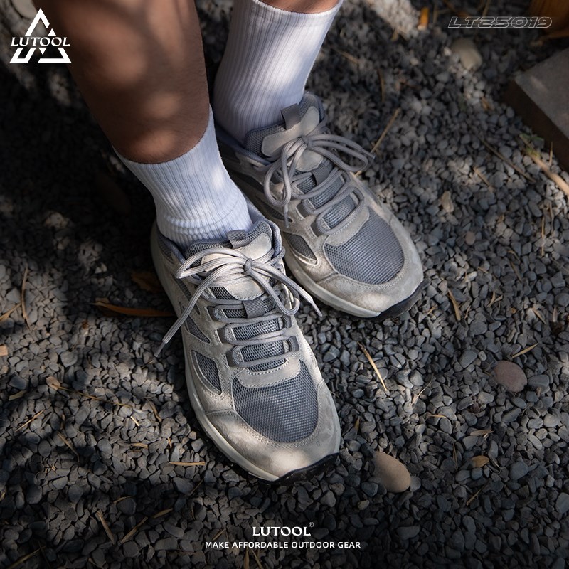 旅徒夏季软底休闲鞋防滑耐磨运动男鞋轻便减震慢跑鞋透气网面女鞋