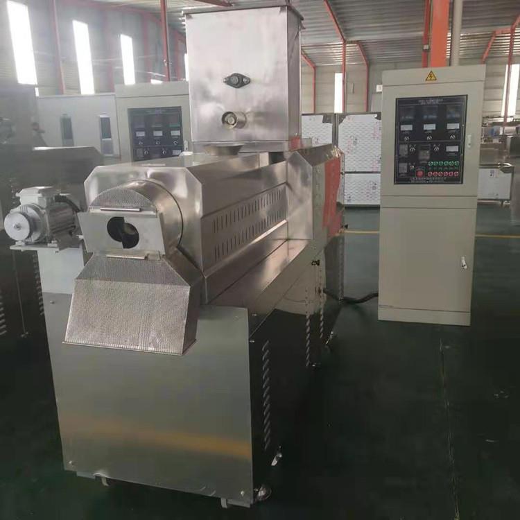 双螺杆膨化机大型谷物圈谷物球膨化设备强劲电机耐磨耐用