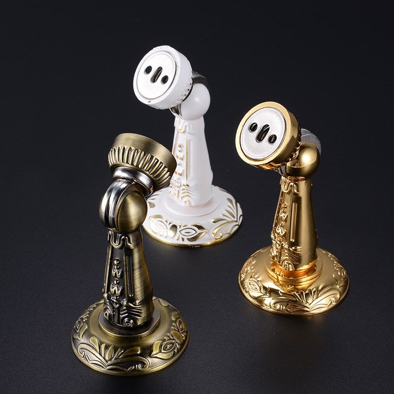 不锈先生门吸 磁碰 欧式奢华雕花宫廷风强磁力门吸墙吸房门碰金色