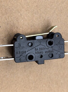 北83106微动开关小型自覆位微动限位5A四脚L手柄