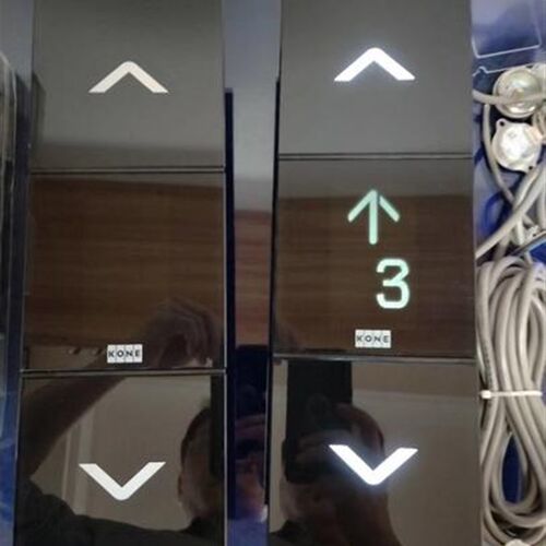 电梯外呼盒定制无/有底盒触摸式呼梯外呼面板召唤盒楼层显示定做