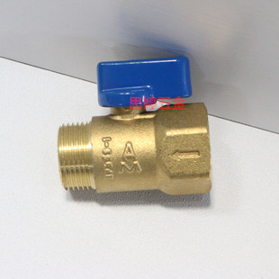 埃美柯小柄阀297黄铜一体式 水阀门 加厚4分6分内外丝小体球阀短款
