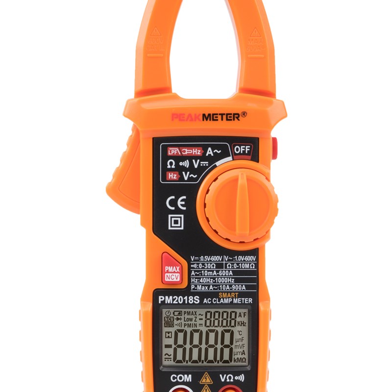 PEAKMETER华谊PM2018S智能数字钳形表交流600A电流表PM2018A/B
