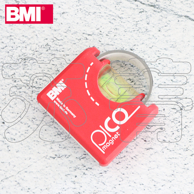 德国原装进口BMI小巧便携式水平仪 配有钢卷尺 底面侧面带磁铁 1m