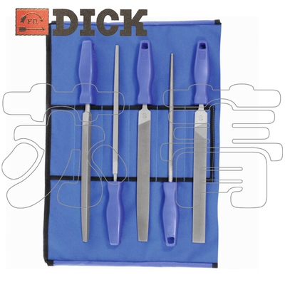 德国原装进口Dick多用途锉刀套装 5件套 卷袋装 粗牙锉