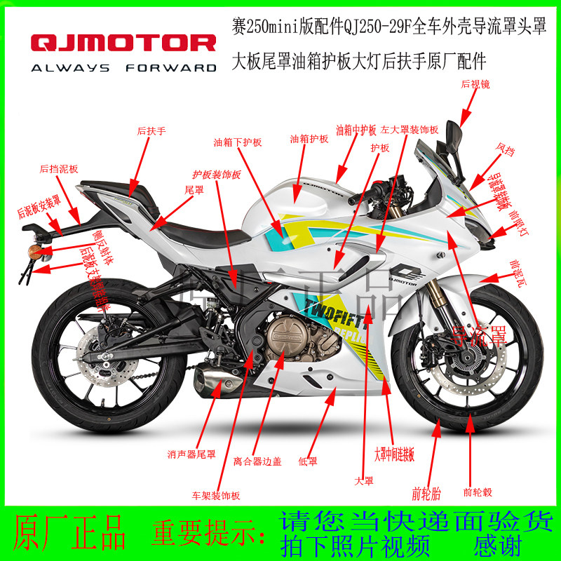 赛250mini版QJ250-29F全车外壳导流罩头罩大板尾罩油箱护板大灯罩