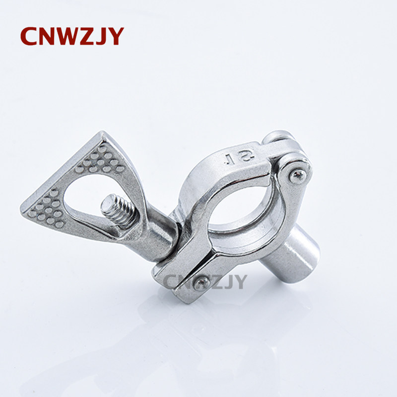 304不锈钢焊接精铸卡箍 带实杆卡子管夹 固定支架ISO管卡管码管托