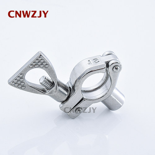 304不锈钢焊接精铸卡箍 带实杆卡子管夹 固定支架ISO管卡管码管托