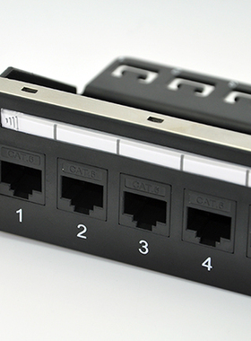 出口外销 Cat6 六类直通式24口配线架 直插型 带理线托架 19 1U