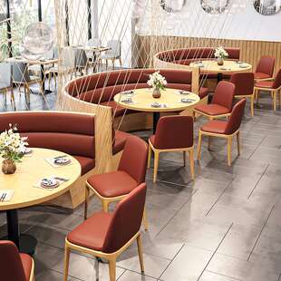 爆款 商用订制火锅店中餐厅茶餐厅休闲卡座沙发桌椅组合现代简约风