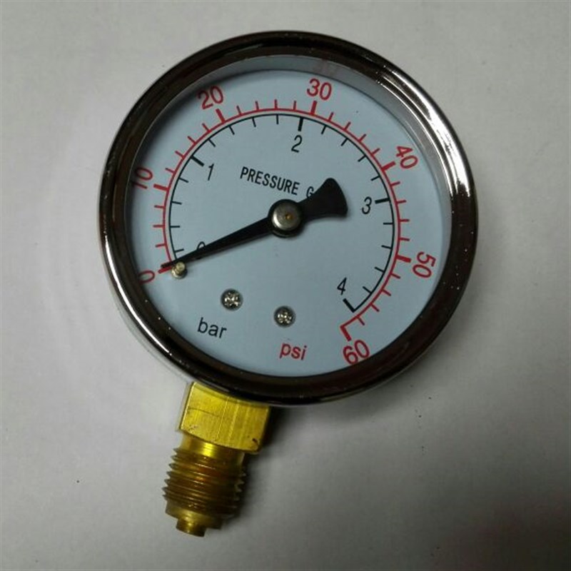 压力表 pressure gauge 计量测压计 0_4bar 60psi 表盘外径 60mm