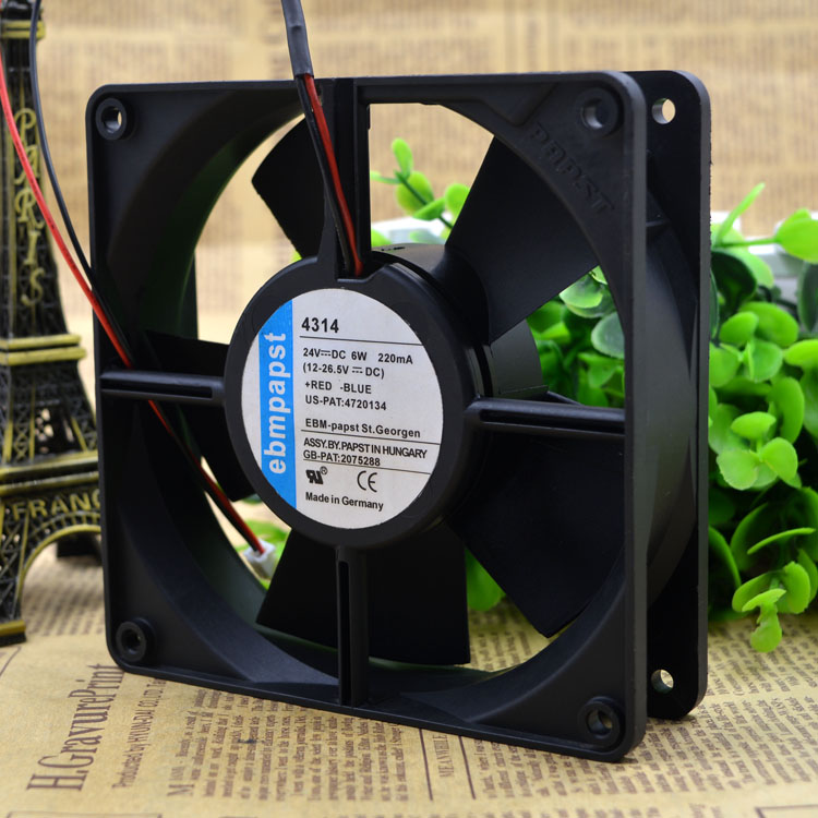 原装EBMPAPST TYP 4314S 12032 24V5W 3线 双滚珠变频器散热风扇