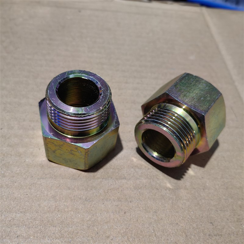 外丝G1寸组-转内丝M33*2液压转接高压铁接头镀锌1033