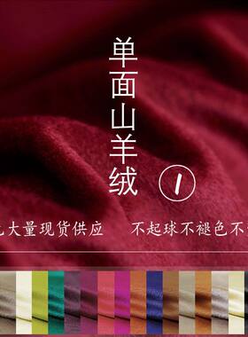 2025秋冬新品 全澳毛单面羊绒布料 高端定制短顺毛大衣羊毛呢面料