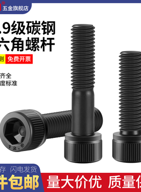 内六角螺丝12.9级高强度杯头螺丝圆柱头螺栓螺钉M3M4M5M6M8M10M16