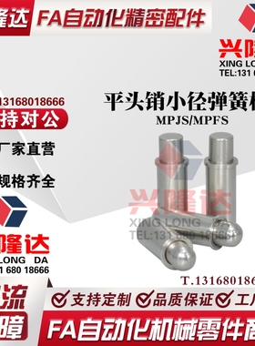 MPJS/MPFS 1.5-1.5 2-1.5 3-3 4-3 5-4 平头销小径弹簧柱塞短型