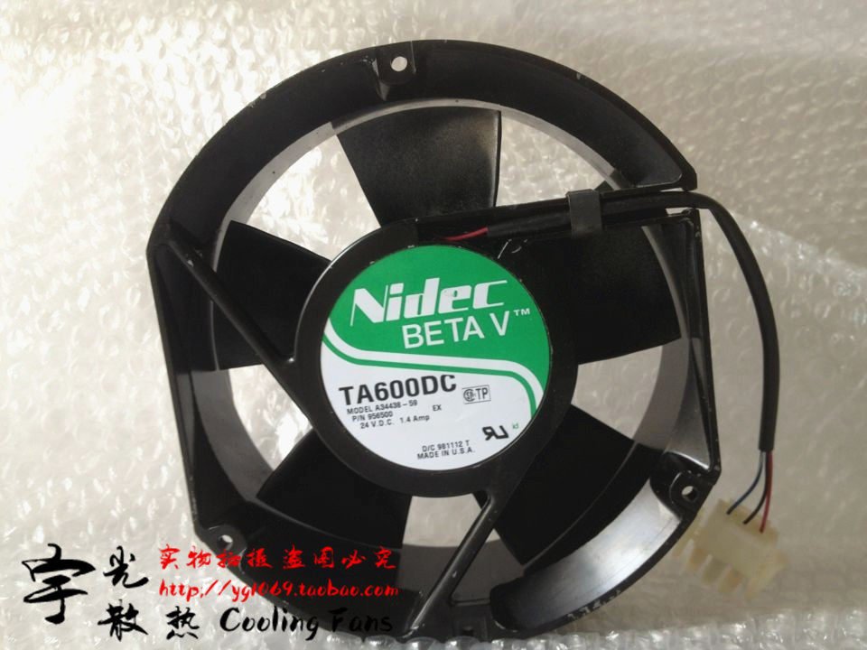 日本Nidec尼迪克TA600DC A34438-59 EX DC24V 1.4mp UPS电源风扇