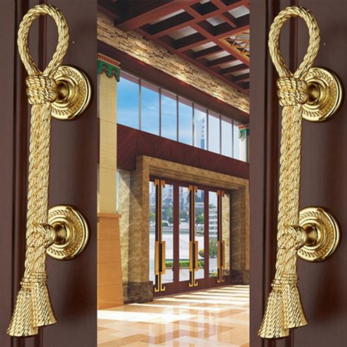 大门拉手木门玻璃门明装推拉移门把手中欧式仿古青古铜KTV拉手310