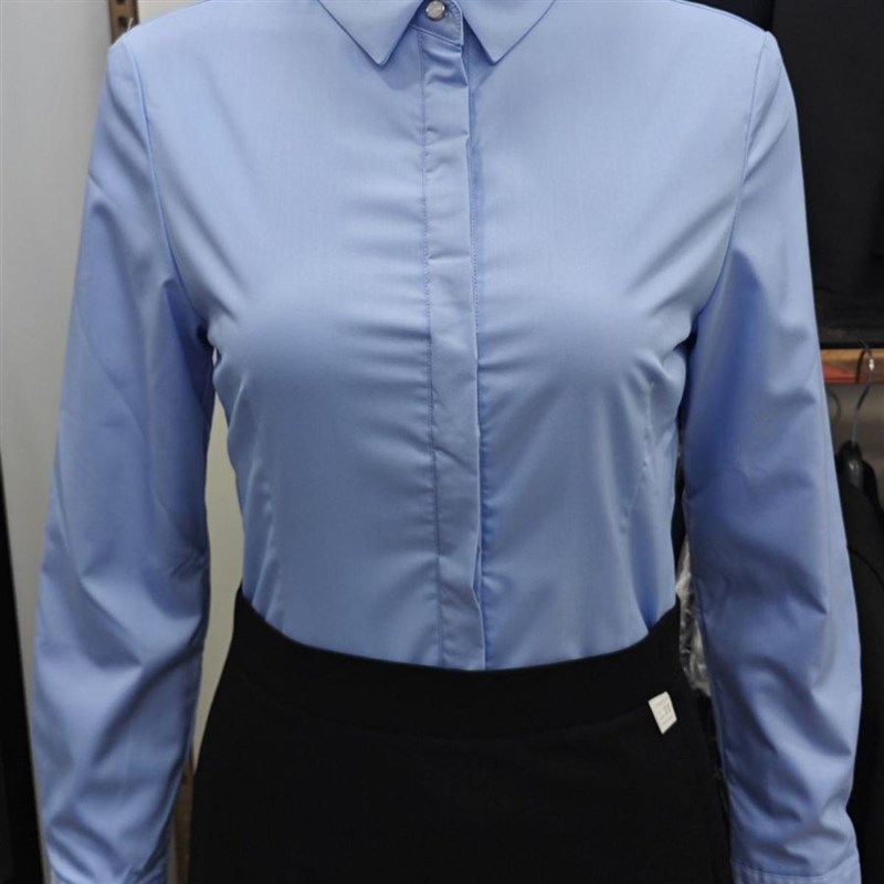 商务加绒职业白衬衫女长袖秋冬季气质工作服正装保暖X加厚工装衬