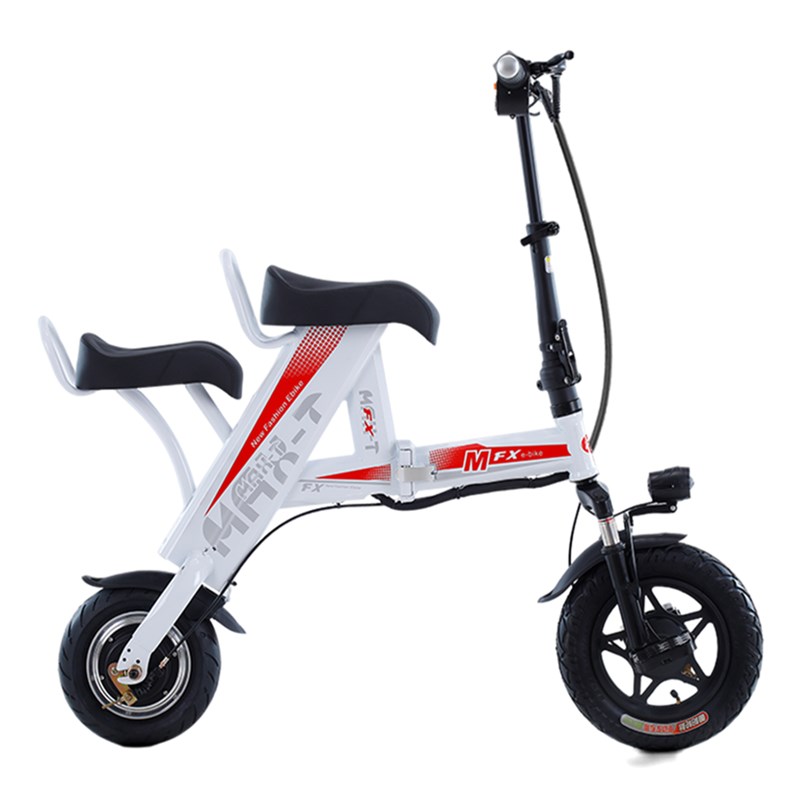 电动车双人座2人代步车女式小型上班可折叠电动助力车电池电单车.