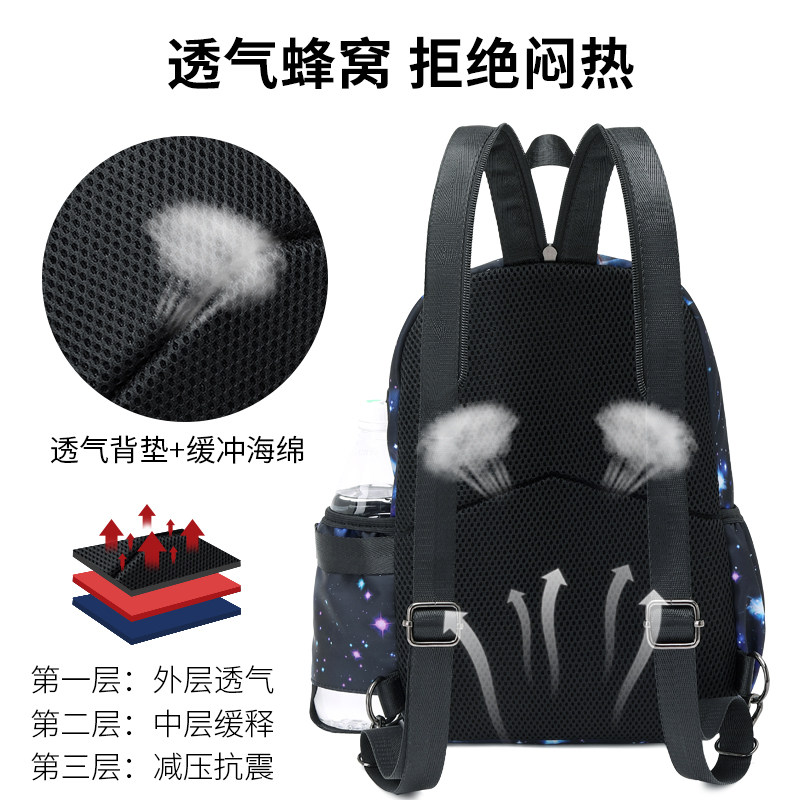 儿童背包潮男孩子时尚休闲小包小学生补习背包轻便户外旅游双肩包