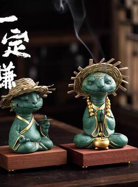BOSSY蛇年新中式招财桌面摆件灵蛇现瑞本命年家居办公室装饰品