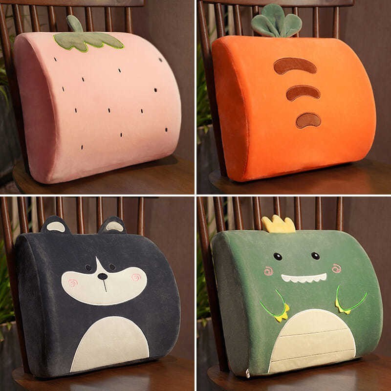 卡通记忆棉孕妇腰枕沙发椅子护腰靠垫汽车靠枕办公室座椅腰靠抱枕