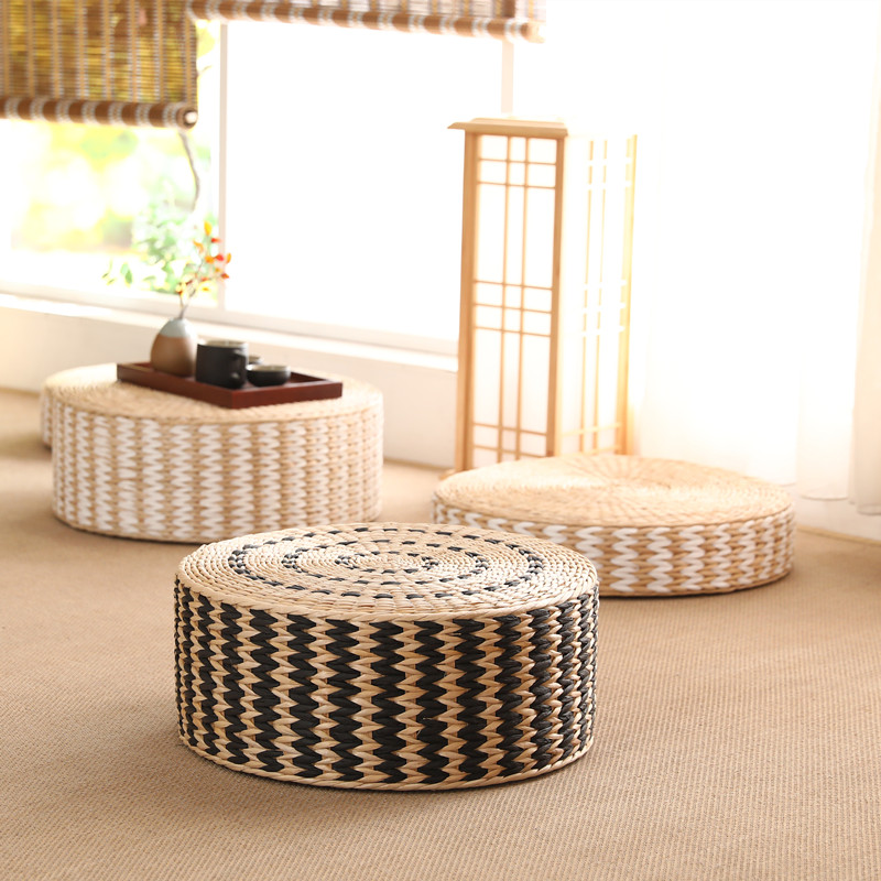 蒲团坐垫地上草编打坐榻榻米垫子阳台飘窗家用打坐垫禅修垫草垫子