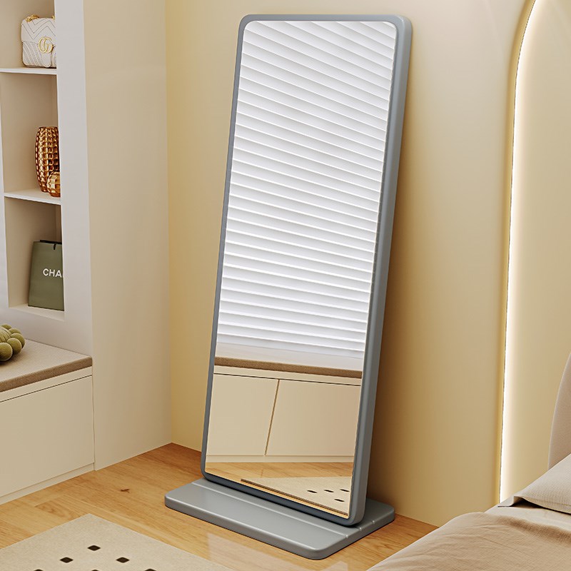 镜子全身穿衣镜落地家用女卧室实木简约现代ins风立体靠墙试衣镜