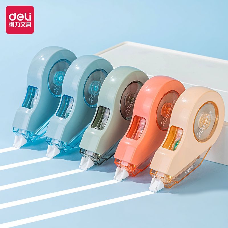 修正得力学生小学生专用实惠涂改大容量初中生带高顺滑静音改正