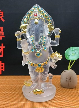 东南亚风格装饰品象鼻神吧台桌面摆设泰国象神摆件客厅印度象头神