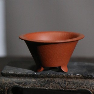 陶瓷花盆绿植桌面紫砂花盆拇指盆迷你掌上手掌豆盆原矿降坡泥包邮