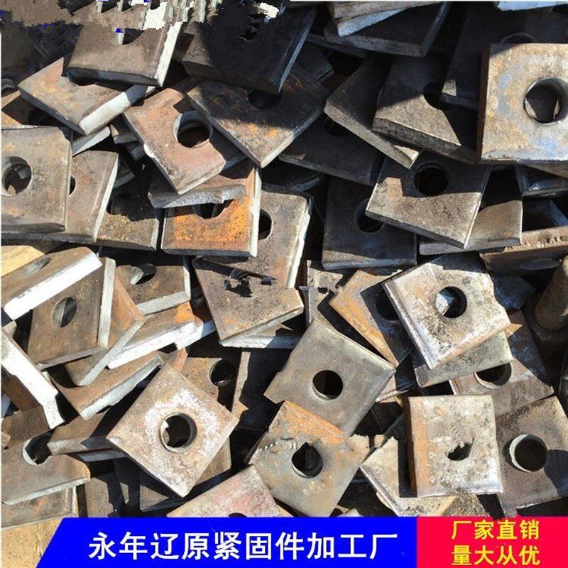 厂家直销加大加厚方垫片 圆孔正四方形平垫 铁板止水螺杆专用垫片
