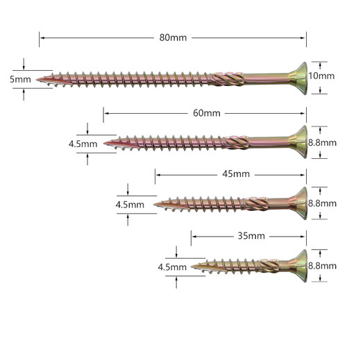 木工自攻螺丝T25梅花槽硬木螺丝钉家具木板拼接配件