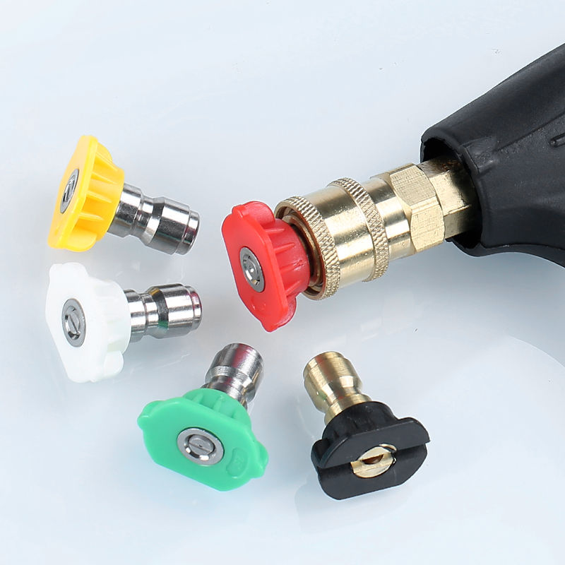 快接式喷头280型380型58清洗机55全铜水枪高压扇形洗车水枪头