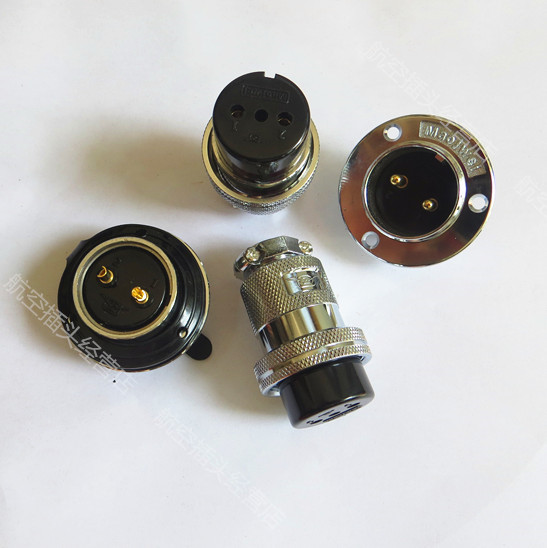 航空插头GX30 DF30 M30 2芯3芯4芯 插座 法兰