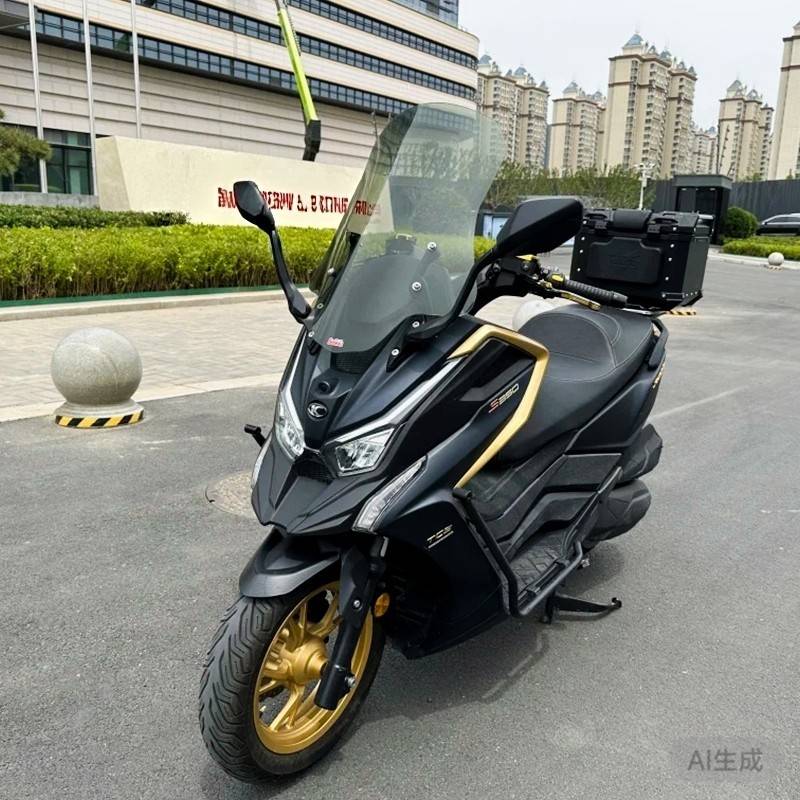 适用于光阳赛艇S350专用改装加高风挡S250前挡风玻璃改装加高配件