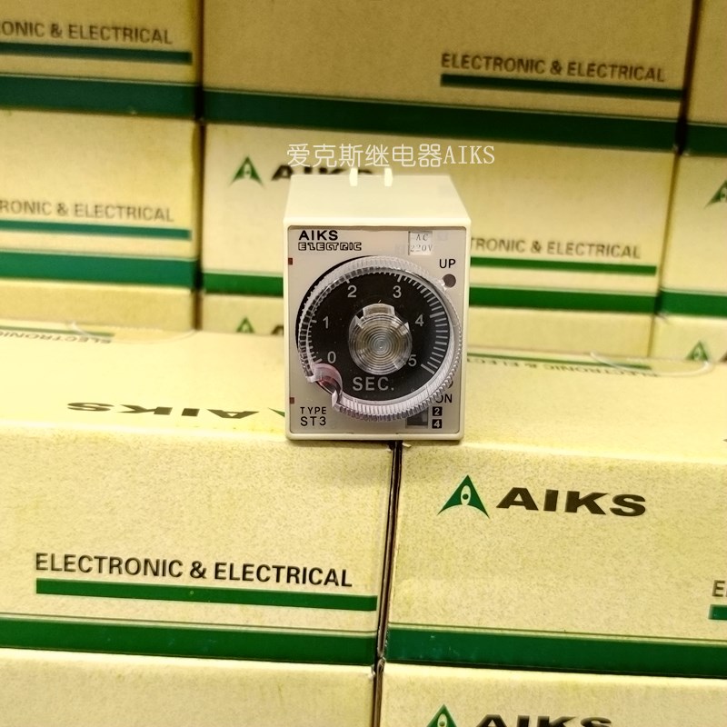 AIKS爱克斯时间继电器ST3PA-C/5S/50S/5M/30M 8脚JSZ3通用