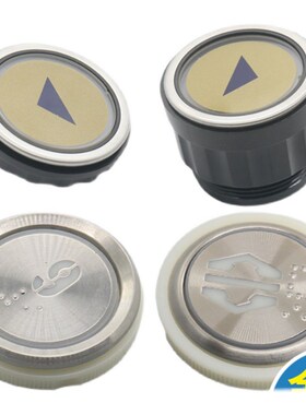 电梯按钮AN306A 圆形按键 不锈钢 适用快意沈阳三洋 电梯配件