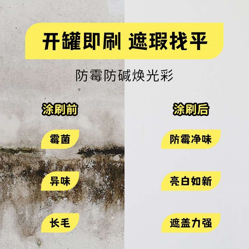 补墙膏墙面修补白色防潮防霉腻子粉脏污N破损开裂掉墙皮修补
