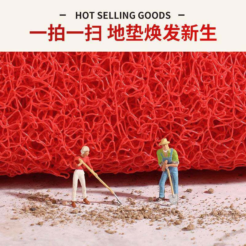 商用欢迎光临超市202507-1门口丝圈毯地饭店垫进门迎脚宾红色地定