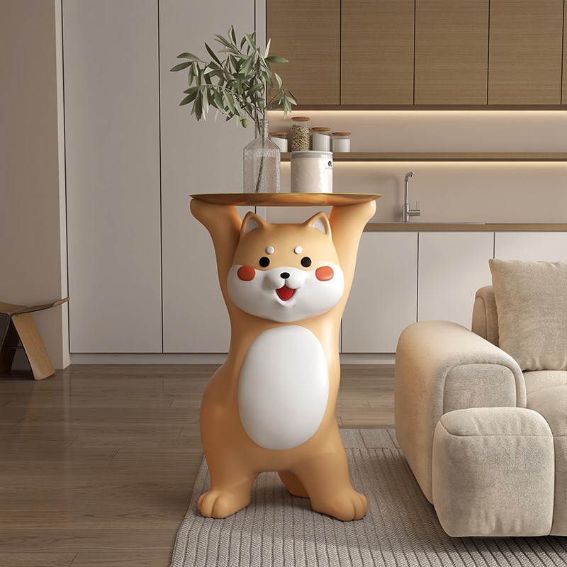 招财柴犬发财玄关l收纳落地摆件餐饮店开业贺礼乔迁送礼物装饰摆