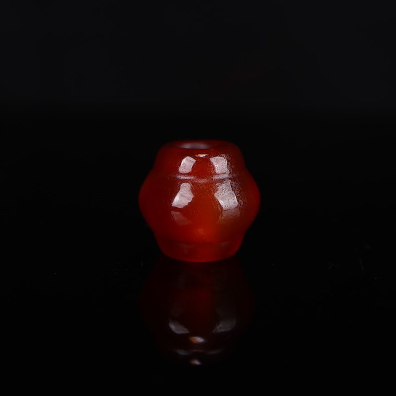 手工打磨天然红玛瑙玉髓灯笼珠配珠文玩N手串DIY散珠配珠