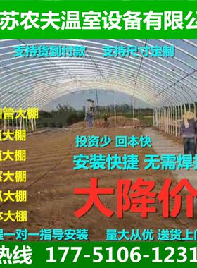 蔬菜种植温室f大棚骨架钢管椭圆管保温养殖半坡暖棚连身猪舍牛圈