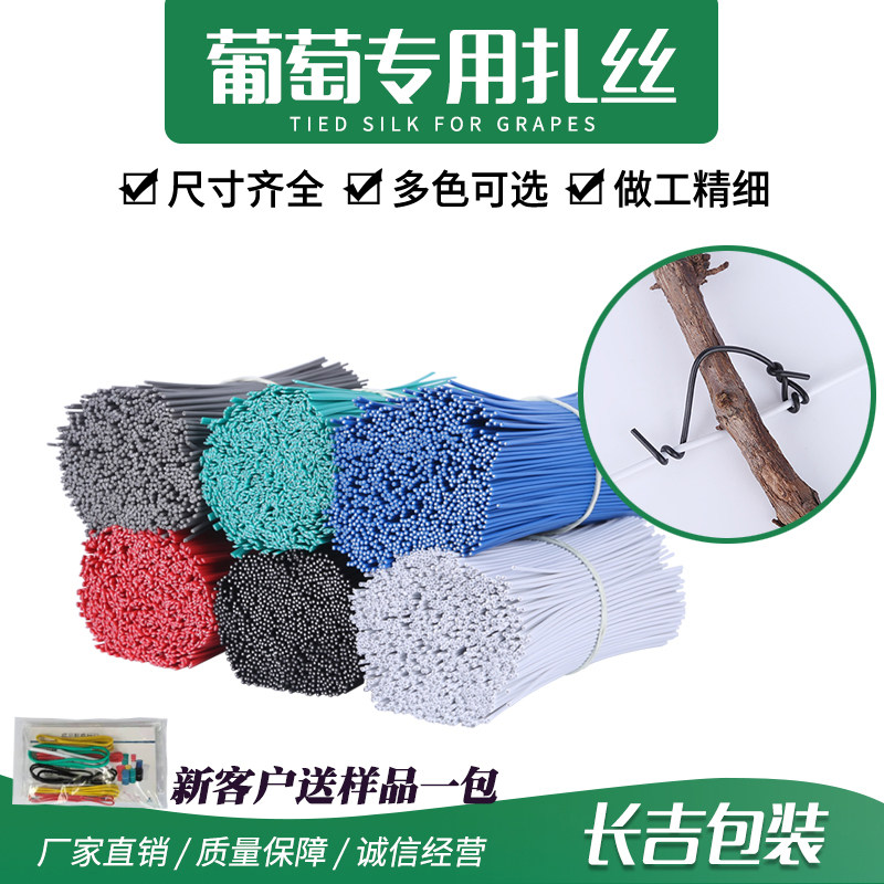 葡萄扎丝新款白色一万根捆绑枝条猕猴桃扎线火Q龙果扎带 包塑铁丝