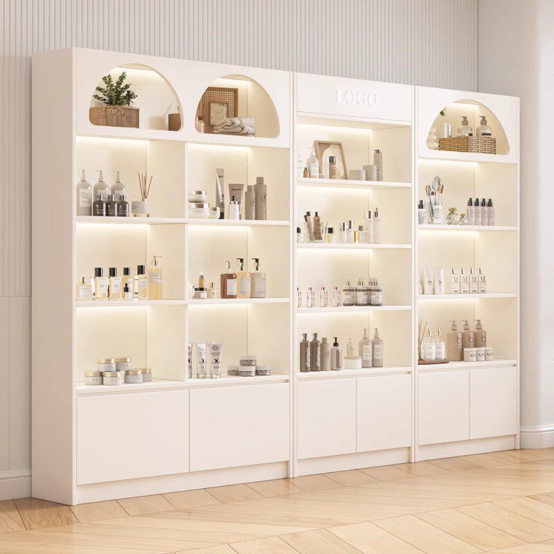 护肤化妆品产品展示柜美容院美甲陈列柜子多N层母婴店饰品置物货