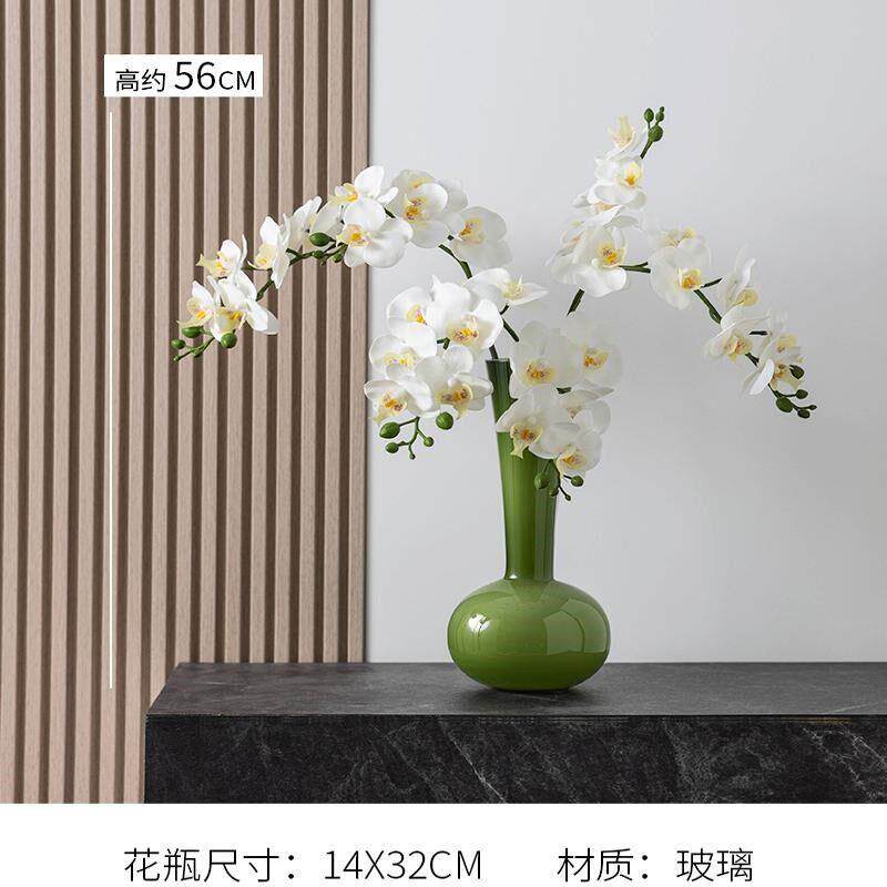 仿kUciCpNM真花桌艺摆件岛台客厅餐梨摆件玄关入户摆花装饰品蝶花