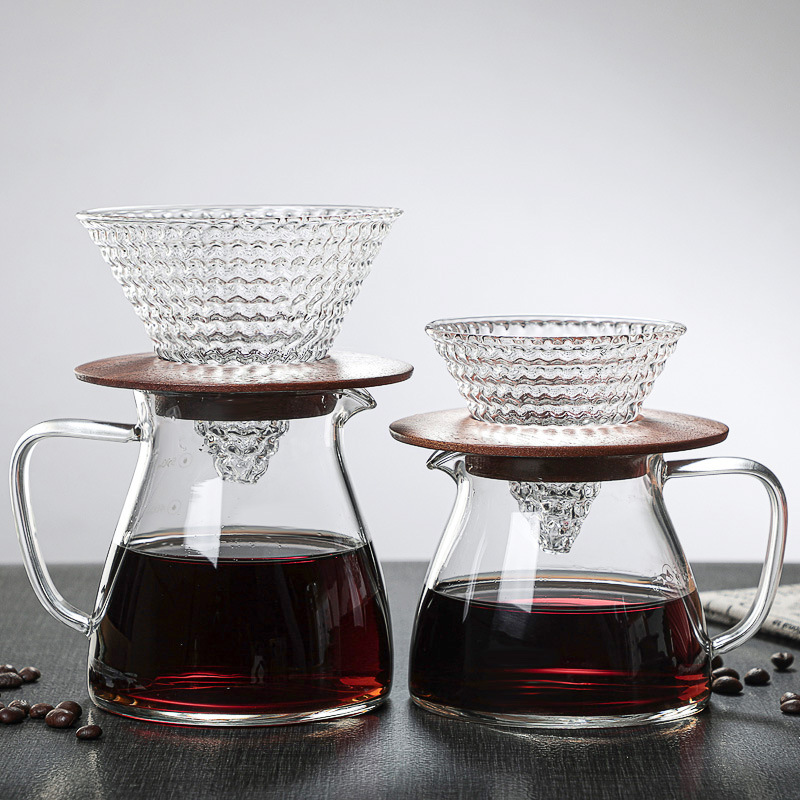 手冲咖啡壶云朵壶滤杯过滤分享壶家用咖啡壶套装耐热可煮玻璃壶